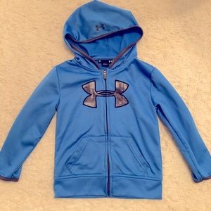 Under Amour Boys 3T Logo Zip up Hooded Jacket